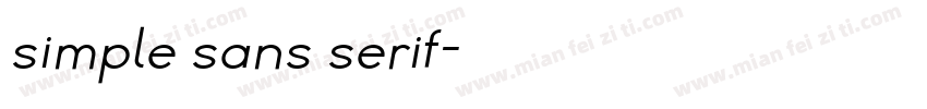 simple sans serif字体转换